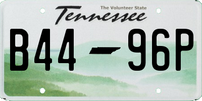 TN license plate B4496P