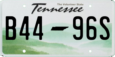 TN license plate B4496S