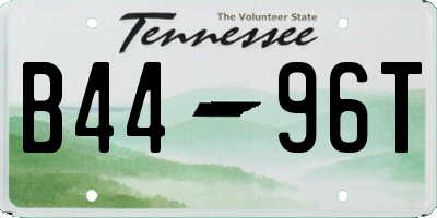TN license plate B4496T
