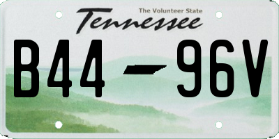 TN license plate B4496V