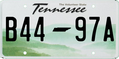 TN license plate B4497A