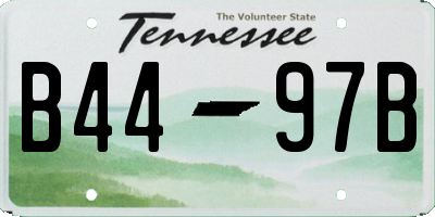 TN license plate B4497B