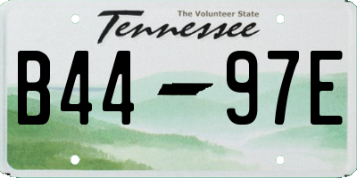 TN license plate B4497E
