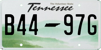TN license plate B4497G