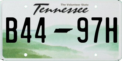 TN license plate B4497H