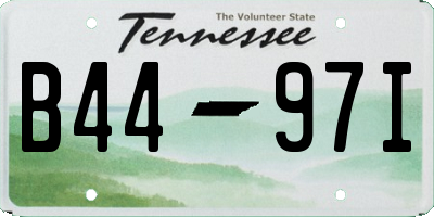 TN license plate B4497I