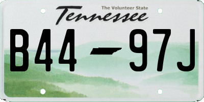 TN license plate B4497J