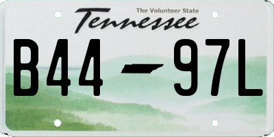 TN license plate B4497L