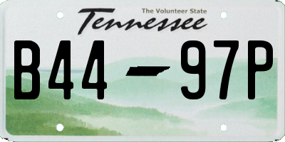 TN license plate B4497P