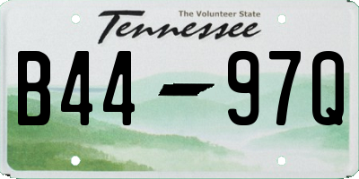 TN license plate B4497Q