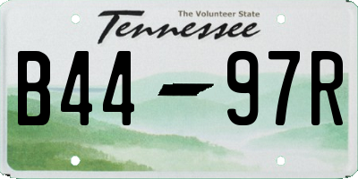 TN license plate B4497R