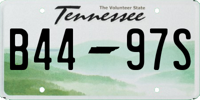 TN license plate B4497S