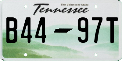 TN license plate B4497T