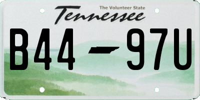 TN license plate B4497U