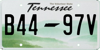 TN license plate B4497V