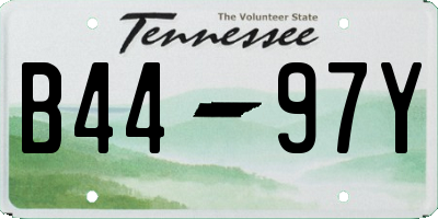 TN license plate B4497Y