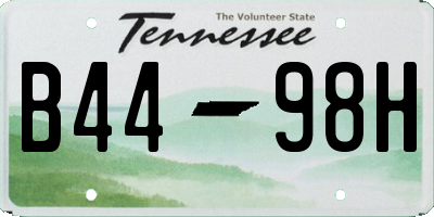 TN license plate B4498H