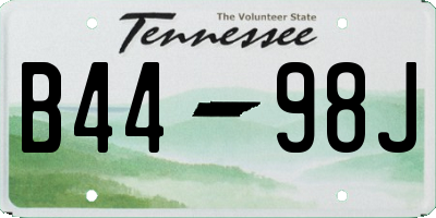 TN license plate B4498J