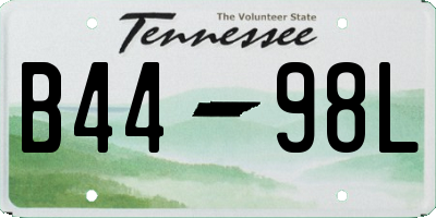TN license plate B4498L