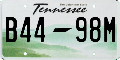 TN license plate B4498M