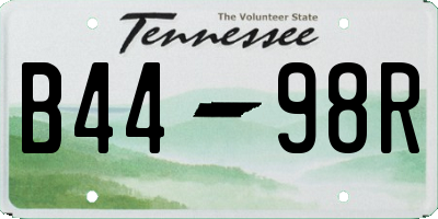 TN license plate B4498R