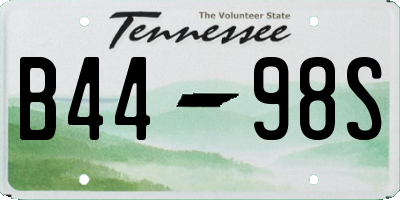 TN license plate B4498S