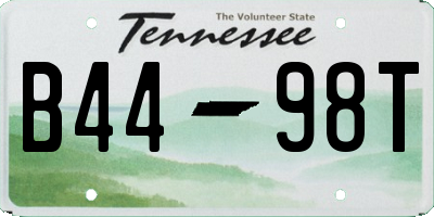 TN license plate B4498T
