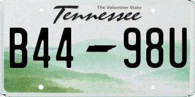 TN license plate B4498U