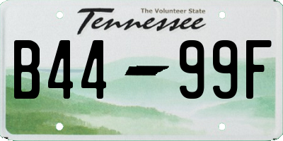 TN license plate B4499F