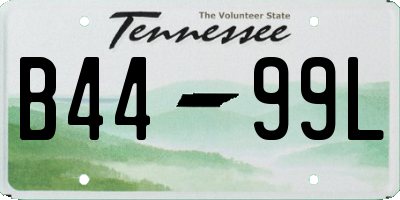 TN license plate B4499L