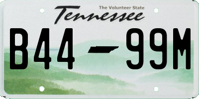 TN license plate B4499M