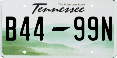 TN license plate B4499N