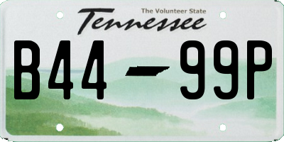 TN license plate B4499P