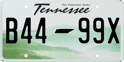 TN license plate B4499X