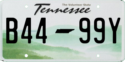 TN license plate B4499Y