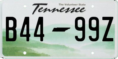 TN license plate B4499Z