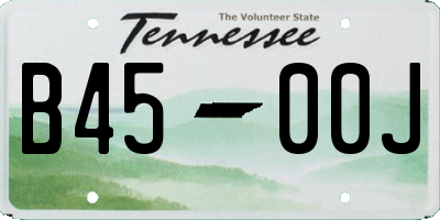 TN license plate B4500J