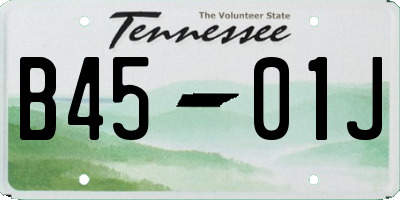 TN license plate B4501J