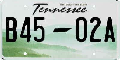 TN license plate B4502A