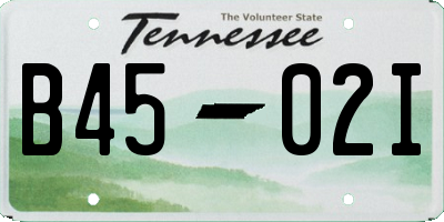 TN license plate B4502I