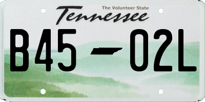TN license plate B4502L