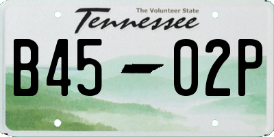 TN license plate B4502P
