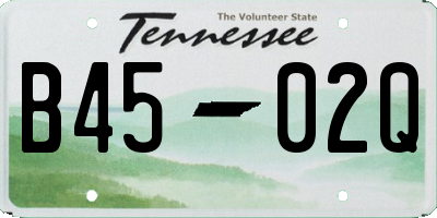 TN license plate B4502Q