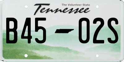 TN license plate B4502S