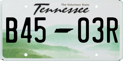 TN license plate B4503R