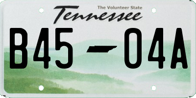 TN license plate B4504A