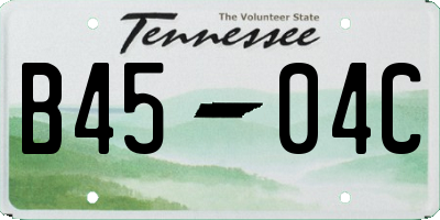TN license plate B4504C