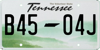 TN license plate B4504J