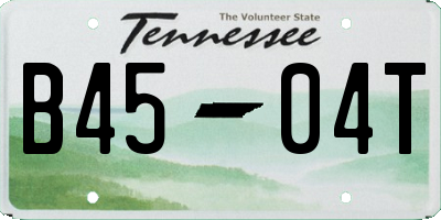 TN license plate B4504T
