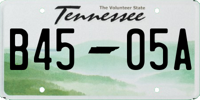 TN license plate B4505A